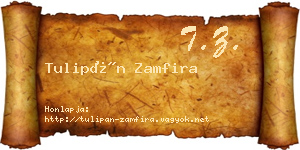 Tulipán Zamfira névjegykártya